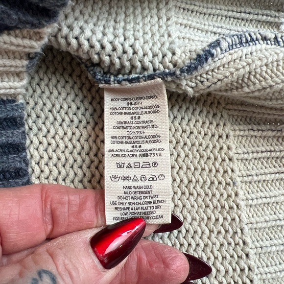 Free People Rare Stars Stripes Pullover 
oversized patriotic sweater Red ZipperS - Picture 8 of 10